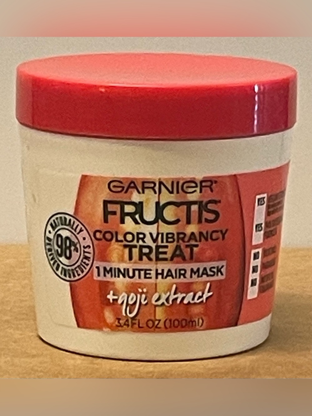 ✴️3/$15✴️ Garnier Fructis Color Vibrancy Treat 1 Minute Hair Mask - 3.4 fl oz